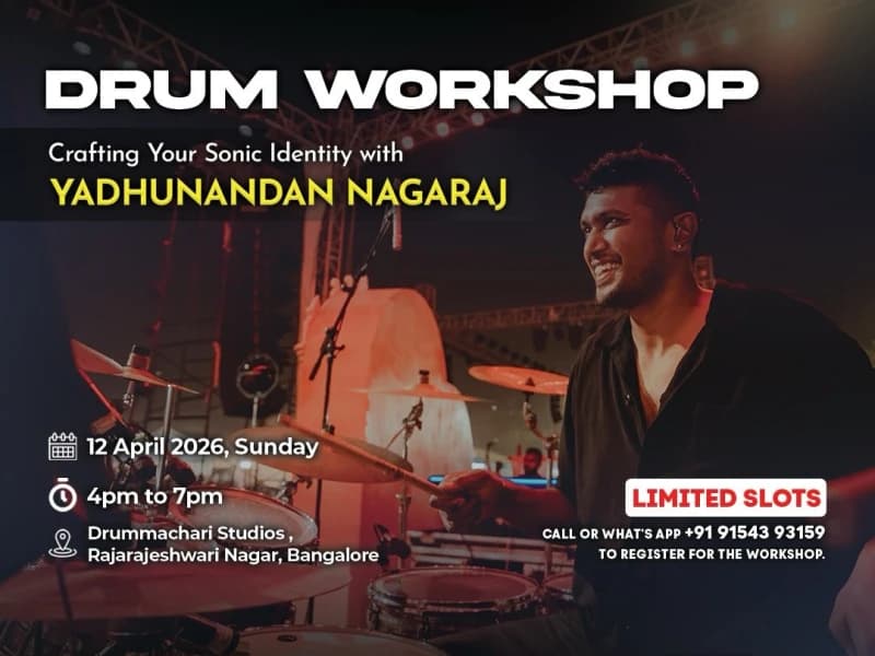 Crafting Your Sonic Identity – Drum Workshop by Yadhunandan Nagaraj
